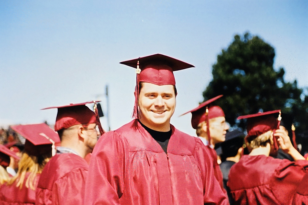 Rhett Hoffmeister at the 111th Commencement at Central Washington University in Ellensburg, WA in 2002.